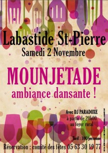 Soirée Mounjetade à Labastide St Pierre (82)